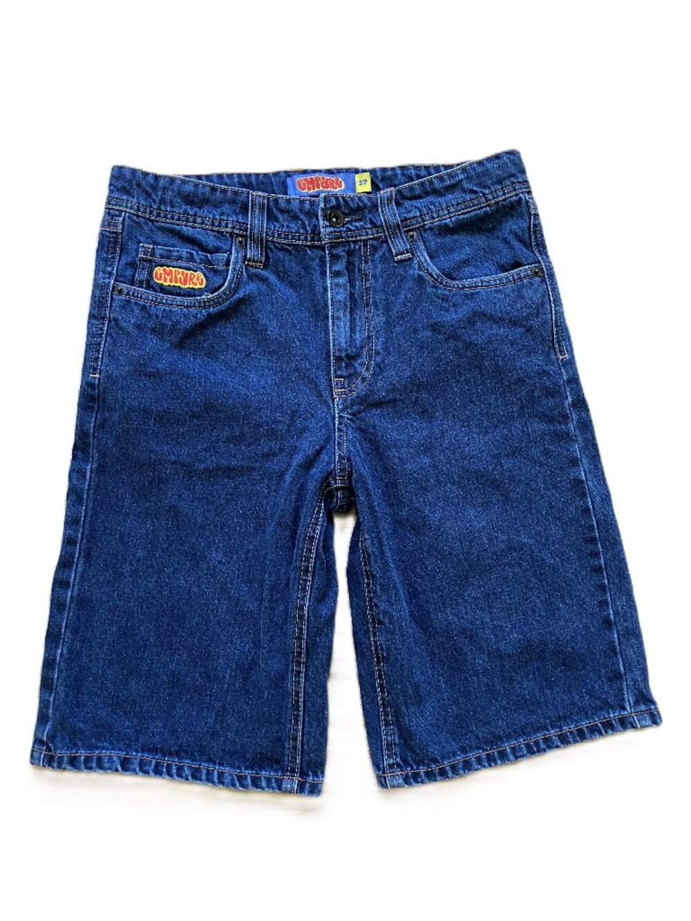 Empyre Long Fit Skate Denim Shorts Blue Jean Jorts Size 27